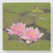 Blühende Wasserliken Steinuntersetzer (Vorderseite)