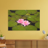 Blühende Wasserliliken Leinwanddruck (Insitu (Wohnzimmer))