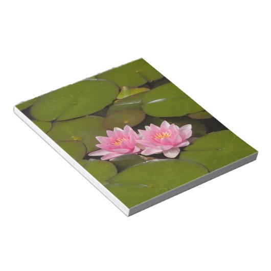 Blühende Wasserliliken Notizblock (angewinkelt)