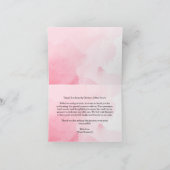 Blühende weiche Wasserfarbe Rosa Blütendusche Dankeskarte (Innenseite)