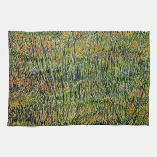 Blühende Weide von Vincent van Gogh Geschirrtuch (Horizontal)