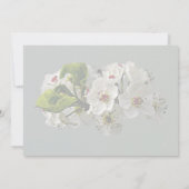 Blühende Weißbirnblüten Hochzeitsartikel Einladung (Rückseite)