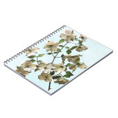 Blühende weiße Dogwood-Blume Notizblock (Linke Seite)