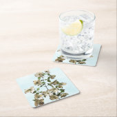 Blühende weiße Dogwood-Blume Rechteckiger Pappuntersetzer (Vor Ort)