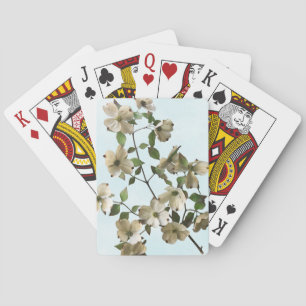 Blühende weiße Dogwood-Blume Spielkarten