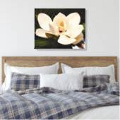 Blühende weiße Magnolia gesteppte Leinwand Print (Insitu (Schlafzimmer))