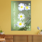 Blühende weiße Wildblumen Leinwanddruck (Insitu (Wohnzimmer))