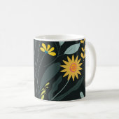 Blühende Wiese Trendy Seamless Design Kaffeetasse (VorderseiteRechts)
