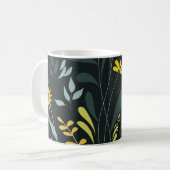 Blühende Wiese Trendy Seamless Design Kaffeetasse (Vorderseite Links)