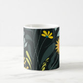 Blühende Wiese Trendy Seamless Design Kaffeetasse (Mittel)