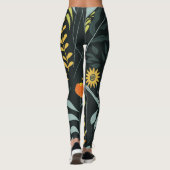 Blühende Wiese Trendy Seamless Design Leggings (Rückseite)