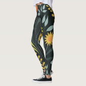 Blühende Wiese Trendy Seamless Design Leggings (Links)