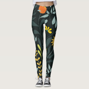 Blühende Wiese Trendy Seamless Design Leggings