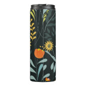 Blühende Wiese Trendy Seamless Design Thermosbecher (Rückseite)