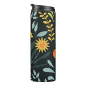 Blühende Wiese Trendy Seamless Design Thermosbecher (Nach rechts gedreht)