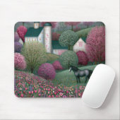 Blühende Wiesen-Hügelpferdefarm Mousepad (Mit Mouse)
