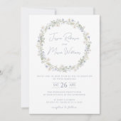 Blühende Wildblume Hochzeitsfeier Einladung (Vorderseite)