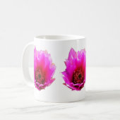 Blühende Wildblume Kaktus (Prickly Birne) Kaffeetasse (Vorderseite Links)