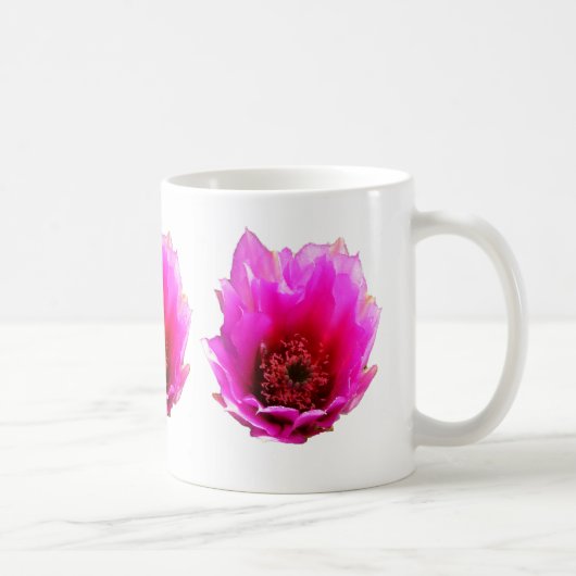 Blühende Wildblume Kaktus (Prickly Birne) Kaffeetasse (Rechts)