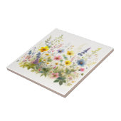 Blühende Wildblumen Blumenkachel Keramik Fliese (Seite)