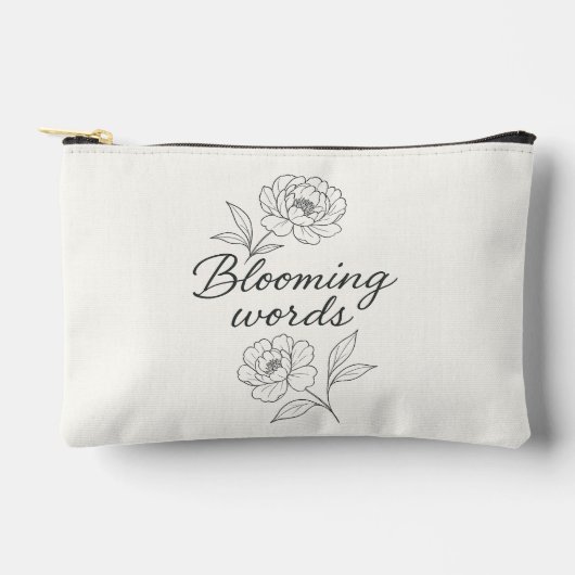 Blühende Worte Florale Tasche (Vorderseite)