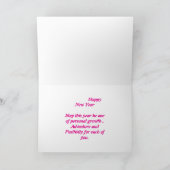 Blühende Wünsche für 2025 Gedeckte Grußkarte Karte (Innenseite)