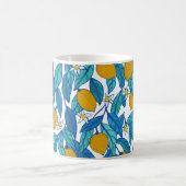 Blühende Zitrone: Aquarellblütendesign. Kaffeetasse (Mittel)