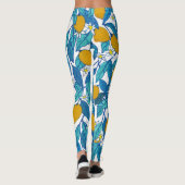 Blühende Zitrone: Aquarellblütendesign. Leggings (Rückseite)