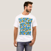 Blühende Zitrone: Aquarellblütendesign. T-Shirt (Vorne ganz)