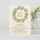 Blühende Zitrusfrüchte Botanische Brautdusche Einl Einladung (Stehend Vorderseite)