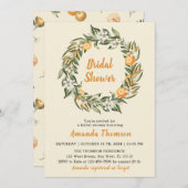 Blühende Zitrusfrüchte Botanische Brautdusche Einl Einladung (Vorne/Hinten)