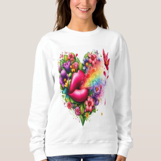 💡 ✨ blühende Zuneigungen 🌸 🦋 Sweatshirt (Vorderseite)