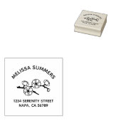 Blühende Zweigbogen-Adresse Gummistempel (Stempel)