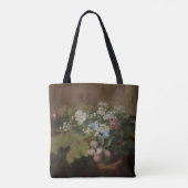 Blühende Zweige auf einem Baumstumpf Tasche (Rückseite)