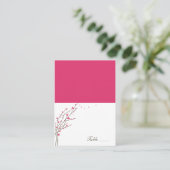 Blühende Zweige Geflochtene Platzkarten - Fuchsia (Stehend Vorderseite)