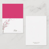 Blühende Zweige Geflochtene Platzkarten - Fuchsia (Vorne/Hinten)