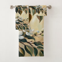 Blühende Zweigstelle 12 Badetücher