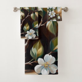 Blühende Zweigstelle 5 Badetücher Badhandtuch Set