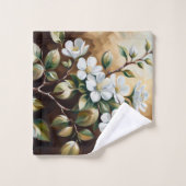 Blühende Zweigstelle 5 Badetücher Badhandtuch Set (Waschlappen)