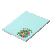 Blühender Ananas-Schmetterling-Hibiskus Notizblock (Rotiert)