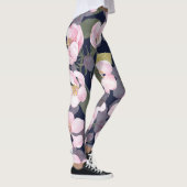 Blühender Apfel: Dunkelblaue Wasserfarbe Leggings (Rechts)