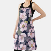 Blühender Apfel: Dunkelblaue Wasserfarbe Schürze (InSitu)