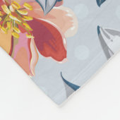 Blühender Apfelbaum, elegantes Muster. Fleecedecke (Ecke)