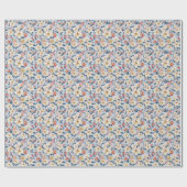 Blühender Apfelbaum, elegantes Muster. Geschenkpapier (Flach)