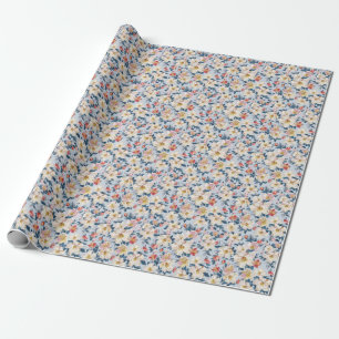 Blühender Apfelbaum, elegantes Muster. Geschenkpapier