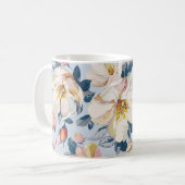 Blühender Apfelbaum, elegantes Muster. Kaffeetasse (Vorderseite Links)