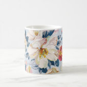 Blühender Apfelbaum, elegantes Muster. Kaffeetasse (Mittel)