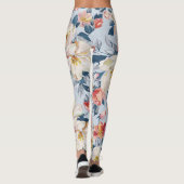 Blühender Apfelbaum, elegantes Muster. Leggings (Rückseite)
