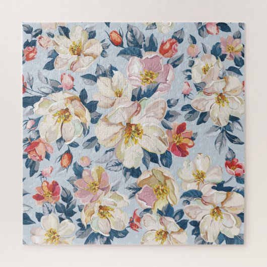 Blühender Apfelbaum, elegantes Muster. Puzzle (Vertikal)