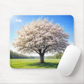Blühender Apfelbaum im Frühling Mousepad (Mit Mouse)